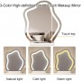 Coiffeuse Moderne Nordique UL-25WR015, Miroir LED 3 Lumières avec Tabouret & Meuble Latéral
