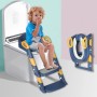 Siège de Pot Bébé Réducteur Pliable de Toilette Jaune pour Enfants avec Marches, Ajustable