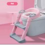 Siège de Pot Bébé Réducteur Pliable de Toilette Jaune pour Enfants avec Marches, Ajustable