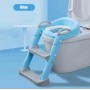 Siège de Pot Bébé Réducteur Pliable de Toilette Jaune pour Enfants avec Marches, Ajustable