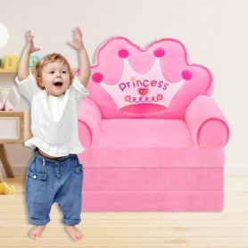 Canapé Enfant Pliable Fantaisie, Mini Sofa Cartoon Confortable & Multifonction