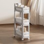 Chariot mobile, étagère de Rangement à Roulettes 3 Niveaux Songmics, Pratique, Mobile & Multifonction