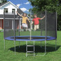 Trampoline de Jardin 3M avec Filet de Sécurité, 10FT, Structure Robuste & Coussin de Protection PVC