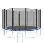 Trampoline de Jardin 3M avec Filet de Sécurité, 10FT, Structure Robuste & Coussin de Protection PVC