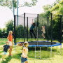 Trampoline de Jardin 3M avec Filet de Sécurité, 10FT, Structure Robuste & Coussin de Protection PVC