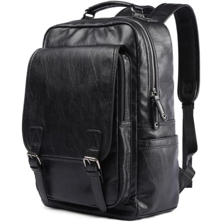 Sac à Dos Walkent Snug, Cuir Végétalien Imperméable, Compartiments Multiples & PC 15.6"