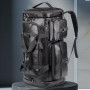 Sac de Voyage Homme en Cuir PU Noir, Grande Capacité, Compartiments Multiples