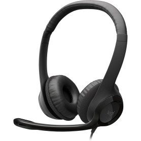 Casque Filaire USB Logitech H390, Son Stéréo, Micro Antibruit, Commandes Intégrées, Compatible PC & Chromebook