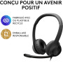 Casque Filaire USB Logitech H390, Son Stéréo, Micro Antibruit, Commandes Intégrées, Compatible PC & Chromebook