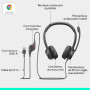 Casque Filaire USB Logitech H390, Son Stéréo, Micro Antibruit, Commandes Intégrées, Compatible PC & Chromebook