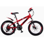 Vélo VTT Enfant 20 Pouces, Freins à Disque, Suspension, Cadre Acier, Roues d’Appui Amovibles