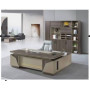 Ensemble Bureau de Direction Moderne avec Armoire, Mobilier Exécutif de Luxe en Bois