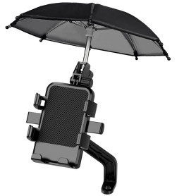 Support Téléphone pour Moto & Vélo Universel ZX-Y66, Avec Mini Parapluie Pare-Soleil