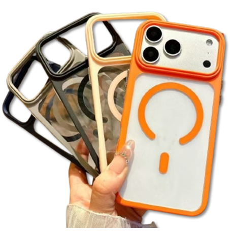 Coque iPhone 17 Pro Max avec Lanière Chaîne & Bouton Tactile Caméra – Compatible Recharge Sans Fil