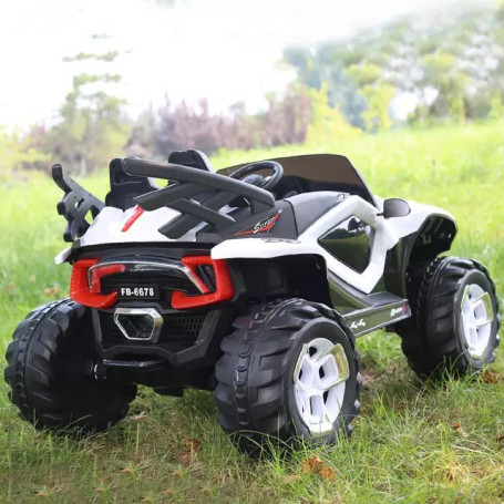 Voiture Électrique Tout-Terrain 12V pour Enfants, 2 Places avec Télécommande et Lumières LED
