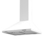 Hotte Décorative Taurus PR60WHAL, 60 cm Blanc Brillant avec Extraction 650 m³/h
