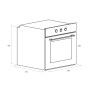 Four Encastrable Multifonction Taurus HS576IXM, 76L Inox avec Grill et Nettoyage Vapeur
