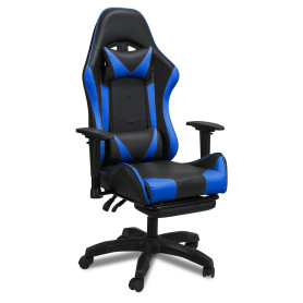 Chaise gamer, BC1 Revêtement AIR TECH agréable et respirant - Bleu ciel et noir