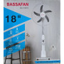 Ventilateur Rechargeable Bassafan BA-T4818 avec Télécommande et LED