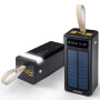Power Bank, Batterie Externe Solaire THK-DX185, 75000mAh avec Charge Rapide et Lampe LED