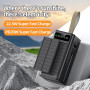 Power Bank, Batterie Externe Solaire THK-DX185, 75000mAh avec Charge Rapide et Lampe LED