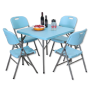 Ensemble Table Pliante et 4 Chaises en Résine – Mobilier Polyvalent pour Intérieur et Extérieur
