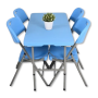 Ensemble Table Pliante et 4 Chaises en Résine – Mobilier Polyvalent pour Intérieur et Extérieur