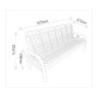 Lit Pliant Multifonction Convertible Chaise Longue, canapé en Acier Inoxydable