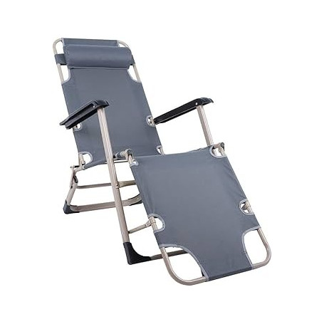 Chaise Longue pliante Zero Gravity Pliante, Fauteuil Relax de Jardin, Terrasse et Camping