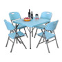 Ensemble Table Pliante et 4 Chaises en Résine – Mobilier Polyvalent pour Intérieur et Extérieur