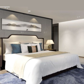 Lit King Size Nordique Moderne Ulink UL-24HT0984, 180x200 cm avec Rangement
