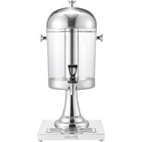 Fontaine, Distributeur De Boissons 8 Litres Avec Compartiment, En Acier Inoxydable