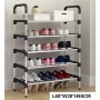 Etagère meuble de rangement pour chaussures, 5 niveaux en métal amovible