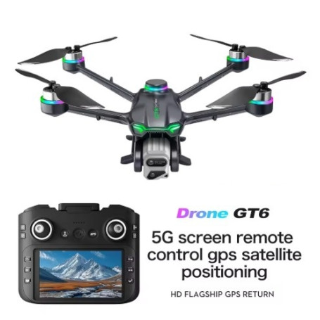 Drone Gt6 UAV 5g GPS, Double Caméra, Moteurs Brushless, Évitement D'obstacles Et Transmission 1 Km
