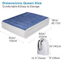 Matelas Pneumatique auto Gonflable En Pvc Floqué Avec Pompe À Air Intégrée 203×157×47 cm