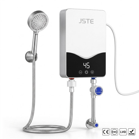 Chauffe-Eau Électrique Instantané Sans Réservoir 5500w – Écran Led – Économie D'énergie
