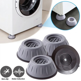Pack de 4 Coussinets stabilisateurs anti-vibration pour machine à laver, réduction du bruit et protection du sol