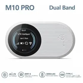 Routeur WiFi Portable M10 Pro 4G LTE WiFi 6 – Hotspot mobile avec écran OLED couleur
