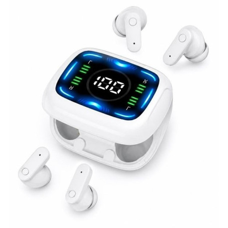Écouteurs Sans Fil Tour J33 Bluetooth 5.4, Intra-Auriculaire Gaming Hi-Fi avec Réduction de Bruit, Écran Numérique