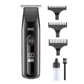 Tondeuse à Cheveux HTC AT-508 – Sans Fil, Batterie Lithium 600 mAh, Écran LCD, Recharge USB Type-C