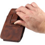 Étui Ceinture en Cuir pour Smartphone – Pochette Verticale avec Clip de Ceinture et Porte-Cartes