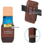 Étui Ceinture en Cuir pour Smartphone – Pochette Verticale avec Clip de Ceinture et Porte-Cartes