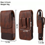 Étui Ceinture en Cuir pour Smartphone – Pochette Verticale avec Clip de Ceinture et Porte-Cartes
