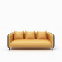 Ensemble de Canapé Sectionnel de Luxe en Cuir, Ensemble 1+1+3 Moderne pour Salon et Bureau