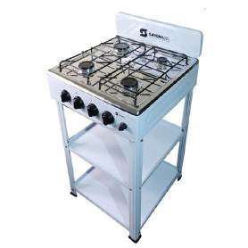 Cuisinière debout Portable SayonaPPS SGB- 4483, 4 Feux à Gaz, Blanc