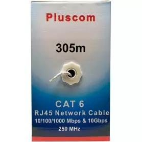 Rouleau de câble réseaux, Ethernet LAN UTP CCA en vrac, 305m,  Cat6 AWG23 -gris