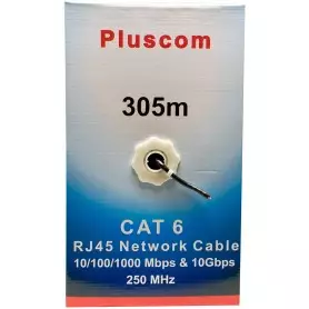 Rouleau de câble réseaux, 1000FT, Ethernet LAN UTP CCA, 305 m mètre Cat6 - AWG23, Noir