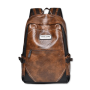 Sac à Dos Naier Lanke en Similicuir Marron, Élégant, Grande Capacité, 50 cm