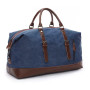 Sac de Voyage AutumnDeer en Toile et Cuir, Grande Capacité, Marron