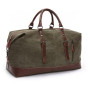 Sac de Voyage AutumnDeer en Toile et Cuir, Grande Capacité, Marron